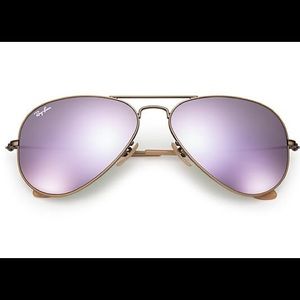 Authentic Ray-Ban Lilac Mirror Aviators